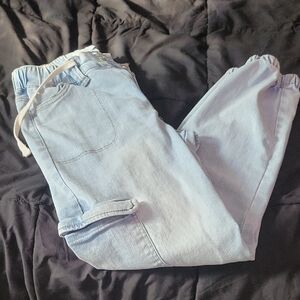 Light Blue Denim Joggers